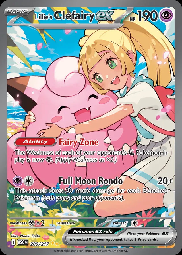 Ascended Heroes Lillie’s Clefairy ex #280/217